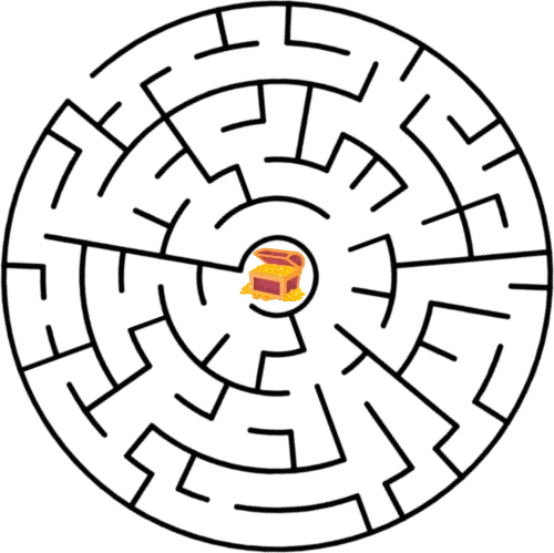 A maze with no clear path to the goal